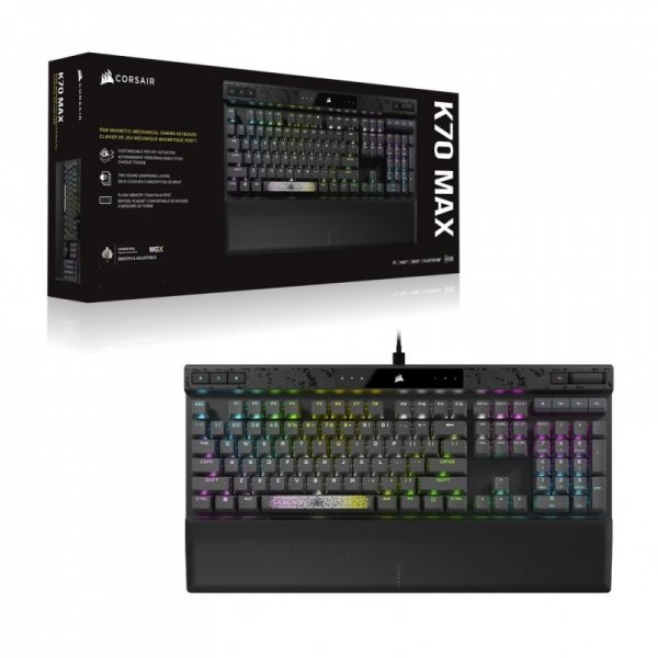 Corsair K70 MAX klawiatura Gaming USB Niemiecki Czarny