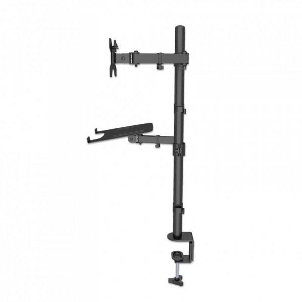 Uchwyt biurkowy Manhattan 13&quot;-32&quot;, z półką na laptopa