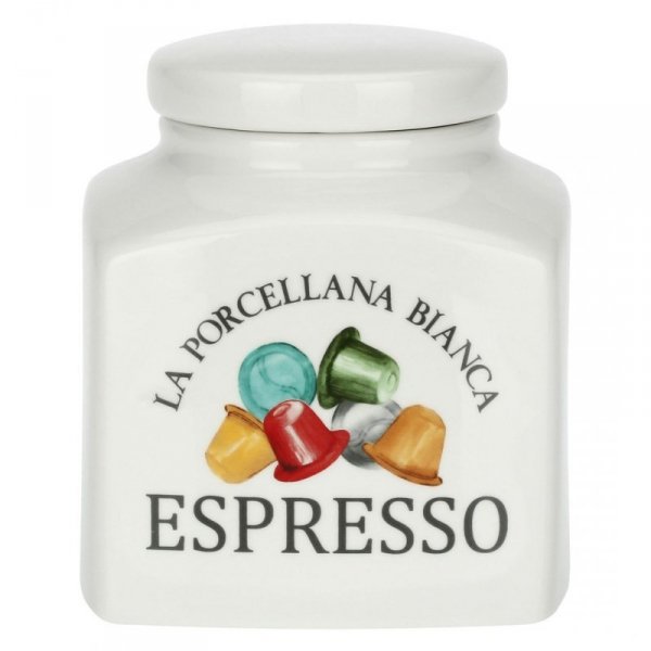 Porcelanowy pojemnik na kapsułki do espresso La Porcellana Bianca Conserva - Biały, 1.8 ltr