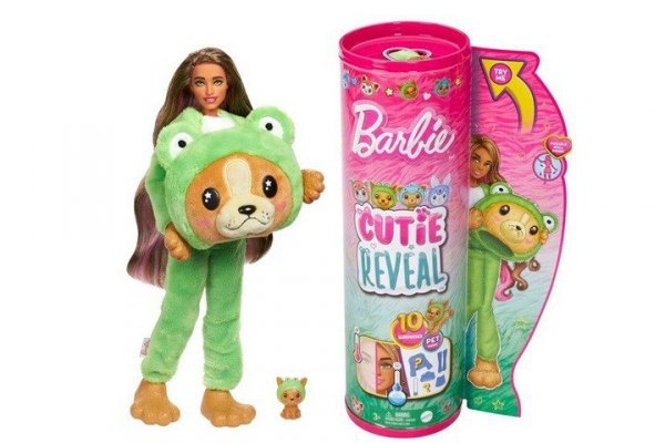 Lalka Barbie Cutie Reveal Piesek-Żaba HRK24 Mattel