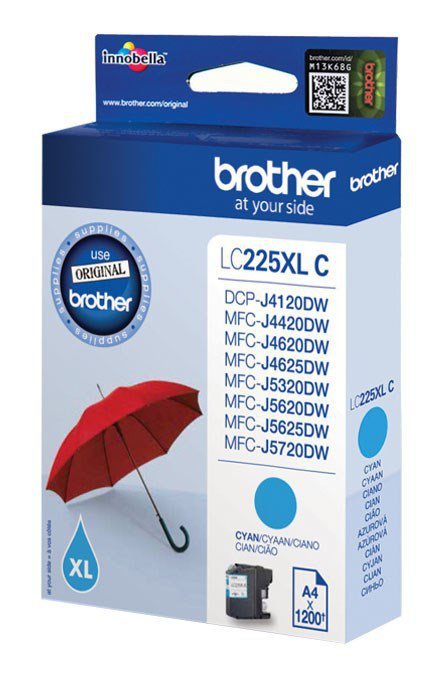 Tusz Brother niebieski LC225XLC=LC-225XLC, 1200 str.