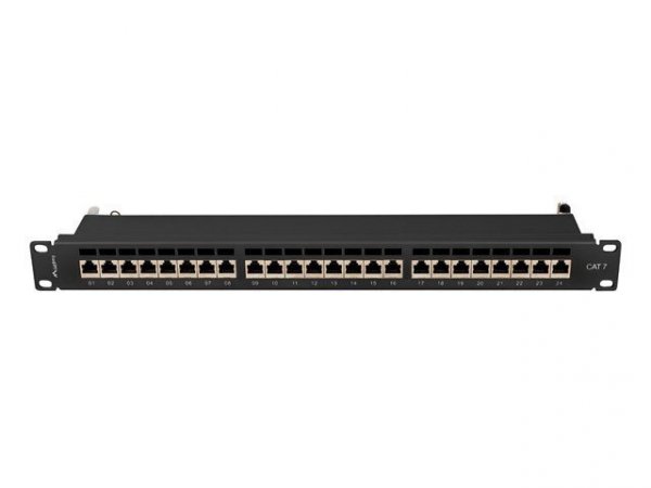 LANBERG PATCH PANEL 19&quot; 24 PORT 1U KAT.7 FTP CZARNY PPS7-1024-B