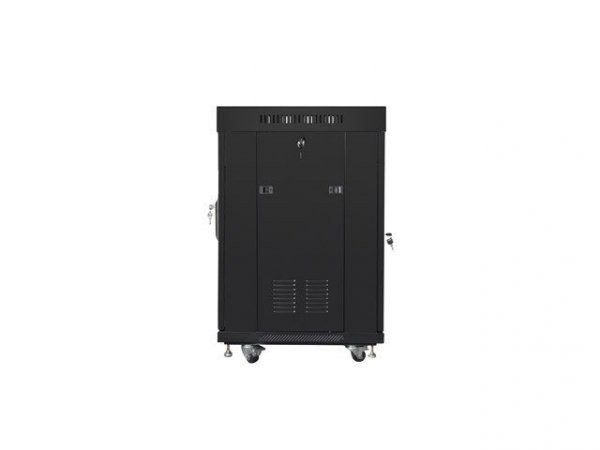 LANBERG SZAFA STOJĄCA RACK 19&quot; 15U 600X600 DRZWI SZKLANE LCD CZARNA FF01-6615-12BL (FLAT PACK)
