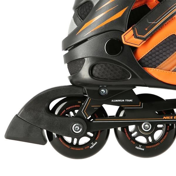 Łyżworolki NILS Extreme NA14112 czarno-pomarańczowe rozm. 45
