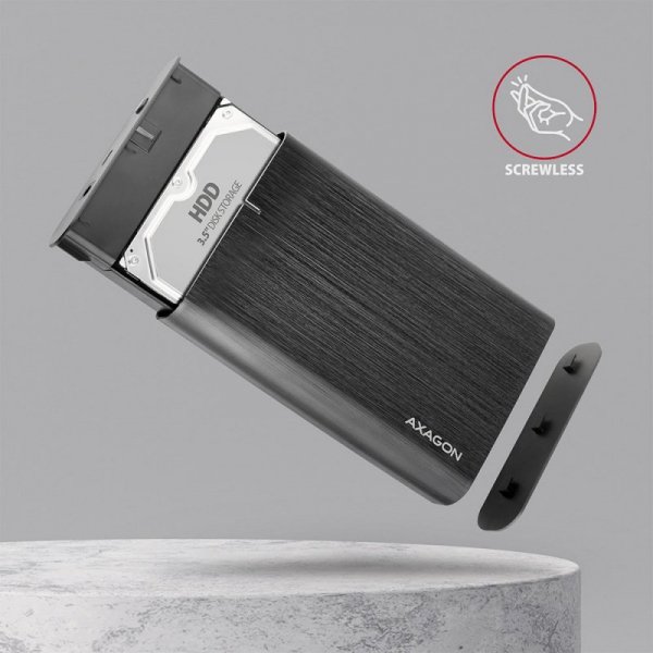 Axagon EE35-A6C obudowa do dysków twardych Obudowa HDD Czarny 3.5&quot;