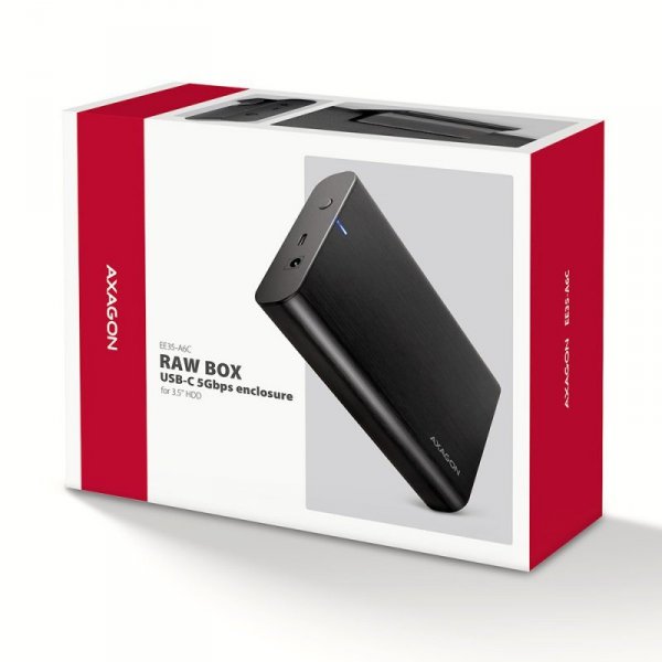 Axagon EE35-A6C obudowa do dysków twardych Obudowa HDD Czarny 3.5&quot;