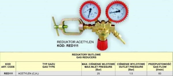 REDUKTOR ACETYLEN      RED111 .