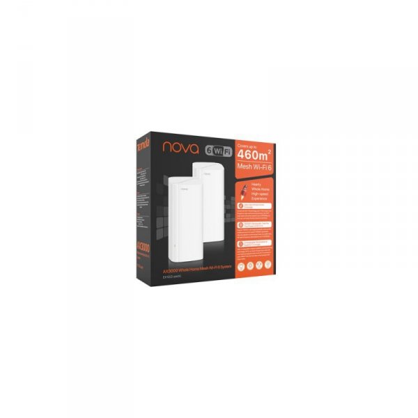 Tenda EX12 Dual-band (2.4 GHz/5 GHz) system Wi-Fi 6 AX3000 (2-pak) Biały