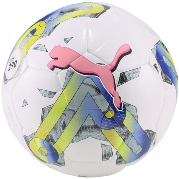 Piłka nożna Puma Orbita 5 Hybrid Lite biało-zielono-różowa 290 83785 01 3