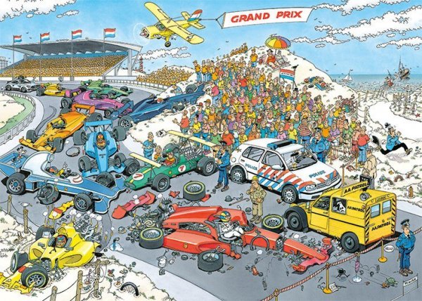 Jan van Haasteren Formula 1, The Start 1000 pcs Puzzle układanka 1000 szt. Komiksy