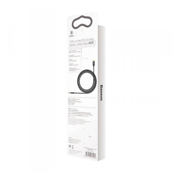 Kabel audio USB-C do mini jack 3,5mm Baseus Yiven 1.2m (czarny)