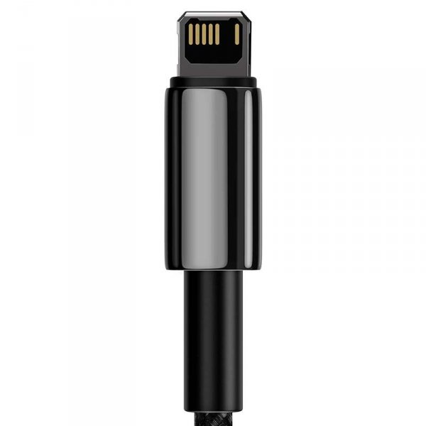 Kabel USB do Lightning Baseus Tungsten Gold, 2.4A, 2m (czarny)