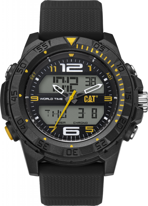 Zegarek analogowy CAT Basecamp ABS - silikonowy pasek
