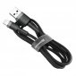 BASEUS KABEL LIGHTNING USB 2,4A 1M SZARO-CZARNY 