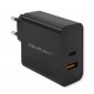 QOLTEC ŁADOWARKA SUPER QUICK PD | 1XUSB-C | 1XUSB | 90W | 5-20V | 2.4-4.35A | CZARNA 