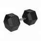 Hantel żeliwny gumowany HEX 37,5 kg REBEL ACTIVE 