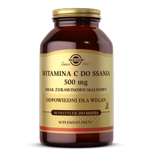 Solgar Witamina C 500 mg do ssania s. żurawina – malina