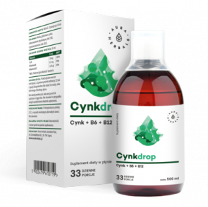 Aura Herbals Cynkdrop - Cynk + B6 + B12 w płynie (500ml)
