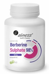 MEDICALINE Aliness Berberine Sulphate 98% 400mg x 60 Vege caps.