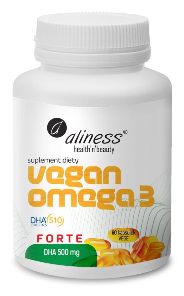 Aliness Vegan Omega 3 FORTE DHA 500mg x 60 caps