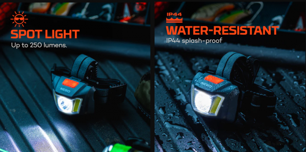 Latarka Czołowa NEBO Einstein 250 Lumenów