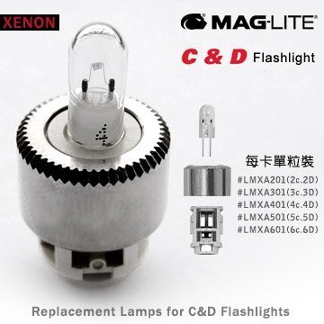 Żarówka Maglite xenon 6C , 6D LMXA601