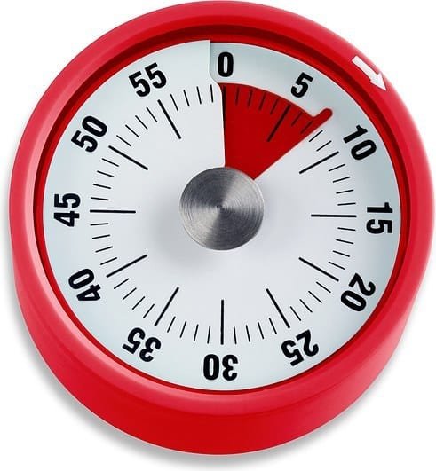 Mechaniczny minutnik kuchenny TD1709 czerwony Mechaniczny minutnik kuchenny w 6 pastelowych kolorach
