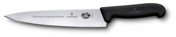 Grawerowanie laserowe na ostrzu noża kuchennego Victorinox