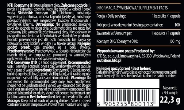 KFD Coenzyme Q10 100 kapsułek