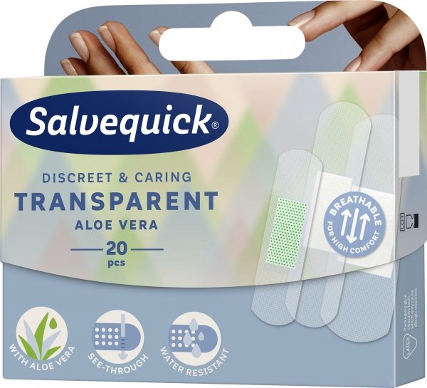 Salvequick Transparent AloeVera Plaster 20 szt