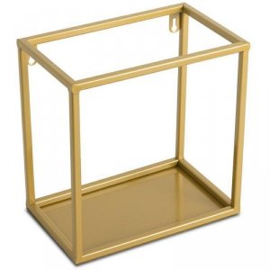 Półka wisząca ścienna metal złota 24 cm GLAM