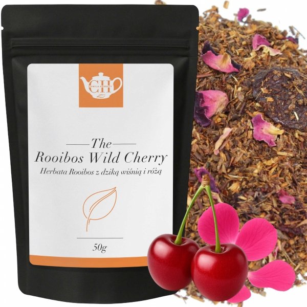 Herbata Rooibos z dziką wiśnią i różą 50g sypana - Rooibos Dzika Wiśnia 