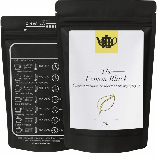 Czarna herbata liściasta z cytryną 50g – Chińska herbata z trawą cytrynową