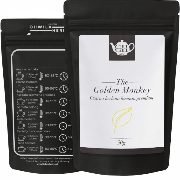 Klasyczna czarna herbata liściasta 50g - Złota Małpa - Chińska herbata premium