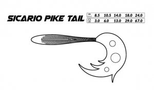 PRZYNĘTA - SICARIO PIKE TAIL 24cm/67g/BLOODY PERCH- op.1szt.