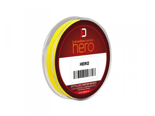 Delphin HERO 4 / fluo żółta 0,25mm 16,8kg   15m