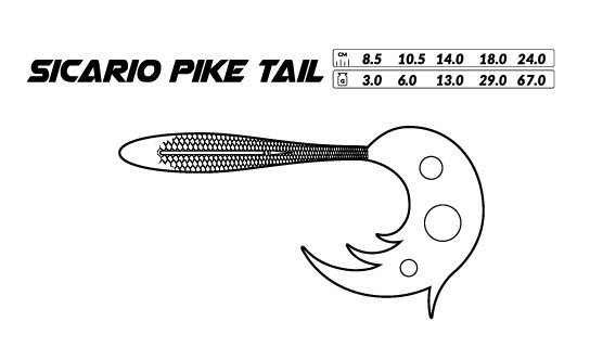 PRZYNĘTA - SICARIO PIKE TAIL 24cm/67g/Roach- op.1szt.