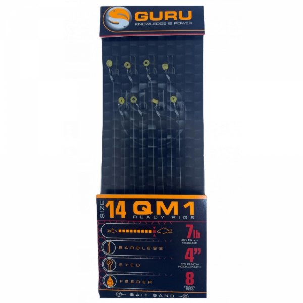 Przypony Guru Banded Hair Rigs QM1 10cm 0.19mm - 14