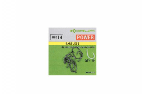 Haczyki Korum Xpert Power Barbless - rozmiar 10. KHXP/10