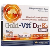 Olimp Gold-Vit D3+K2 4000 IU witamina D3+ K2 - 30 kaps.
