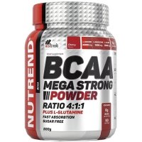Nutrend BCAA Mega Strong II Powder aminokwasy (wiśnia) - 500g