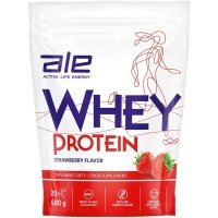 ALE Whey Protein koncentrat białka serwatkowego (truskawka) - 600g