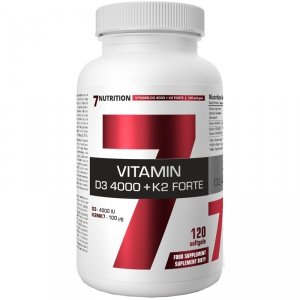 7Nutrition Vitamina D3 4000 K2 Forte - 120 softgel kaps. 