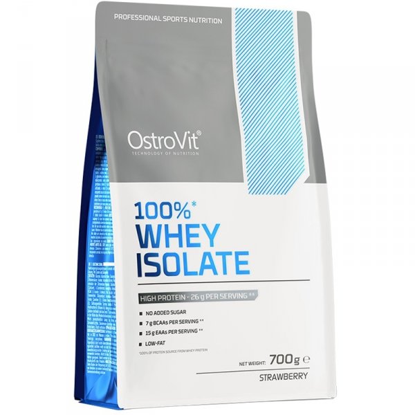 OstroVit 100% Whey Protein Isolate izolat serwatki (truskawka) - 700g