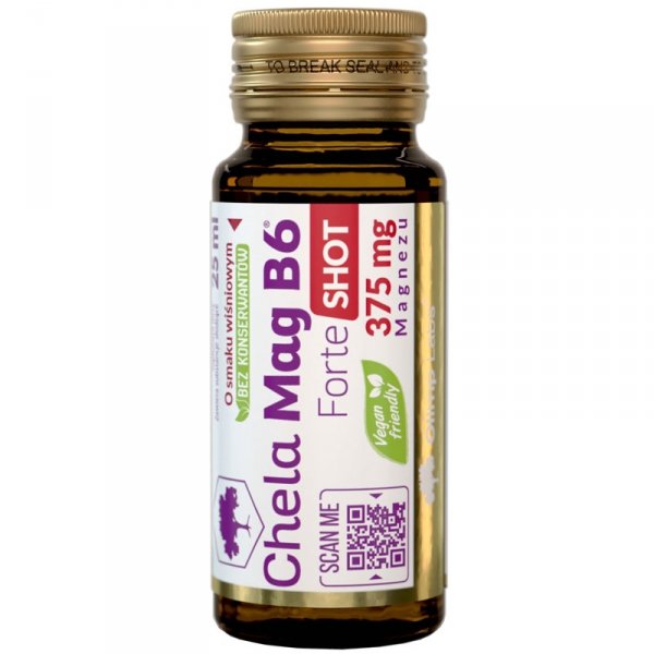 Olimp Chela Mag B6 Forte Shot magnez (wiśnia) szklana ampułka - 25ml