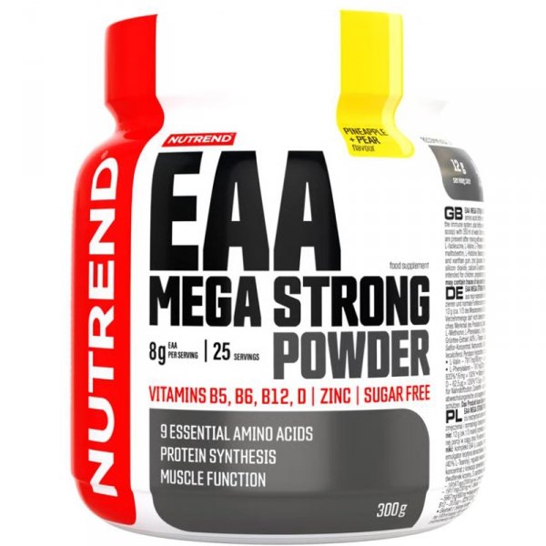 Nutrend EAA Mega Strong aminokwasy egzogenne (ananas + gruszka) - 300g