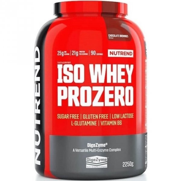 Nutrend Iso Whey Prozero izolat białka serwatkowego (chocolate brownies) - 2,25kg