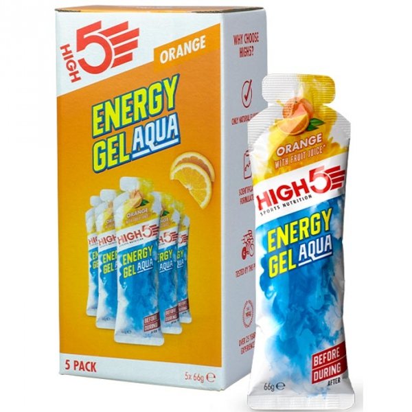 HIGH5 Energy Gel Aqua zestaw 5 żeli (pomarańczowy) - 5-pak
