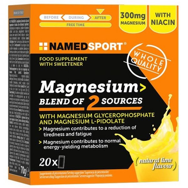 NamedSport Magnesium Blend of 2 Sources (limonka) - 20szt.