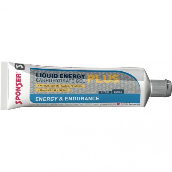 Sponser Liquid Energy Plus (neutralny + kofeina + tauryna) - tubka 70g